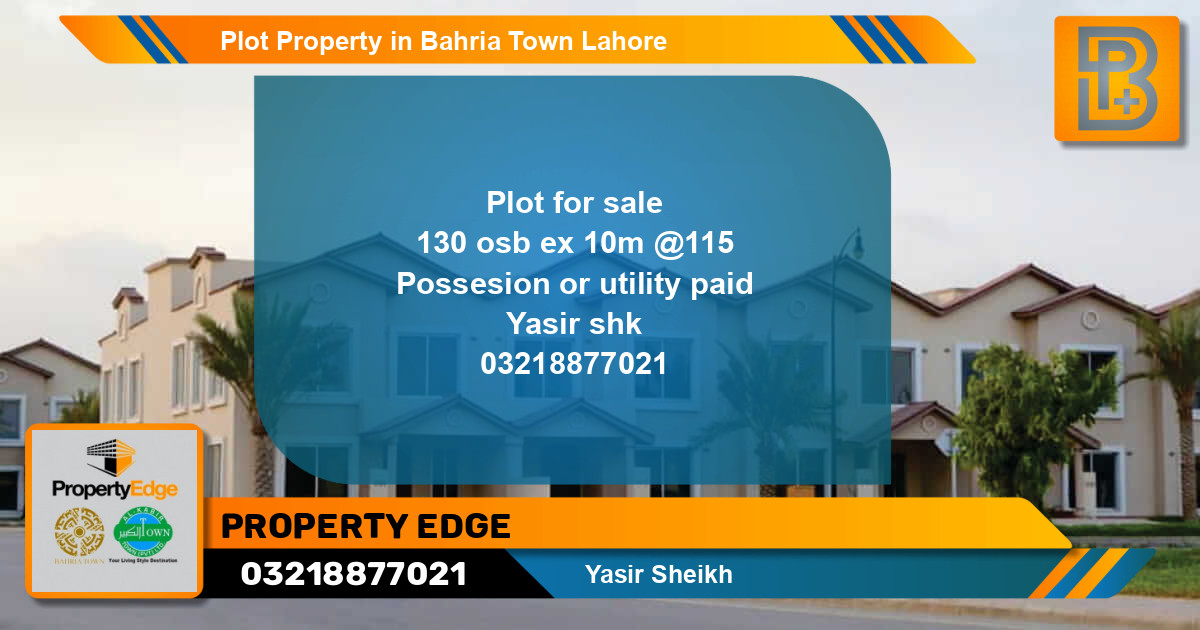 Residential Plot for Sale in Bahria Town, Lahore - (BP-62999)