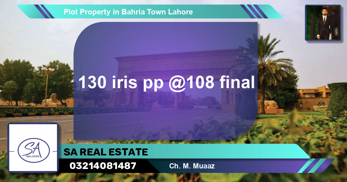 Residential Plot for Sale in Bahria Town, Lahore - (BP-63006)