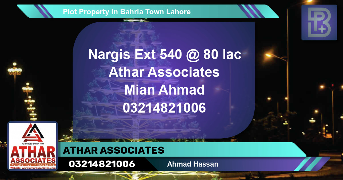 Residential Plot for Sale in Bahria Town, Lahore - (BP-63024)