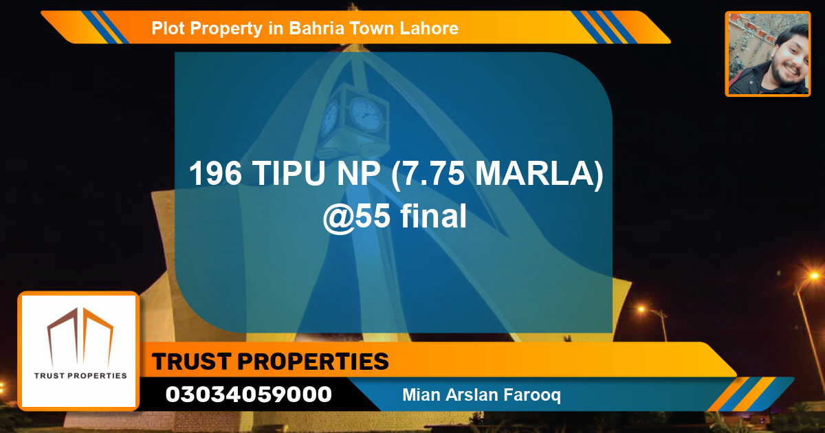 Residential Plot for Sale in Bahria Town, Lahore - (BP-63108)