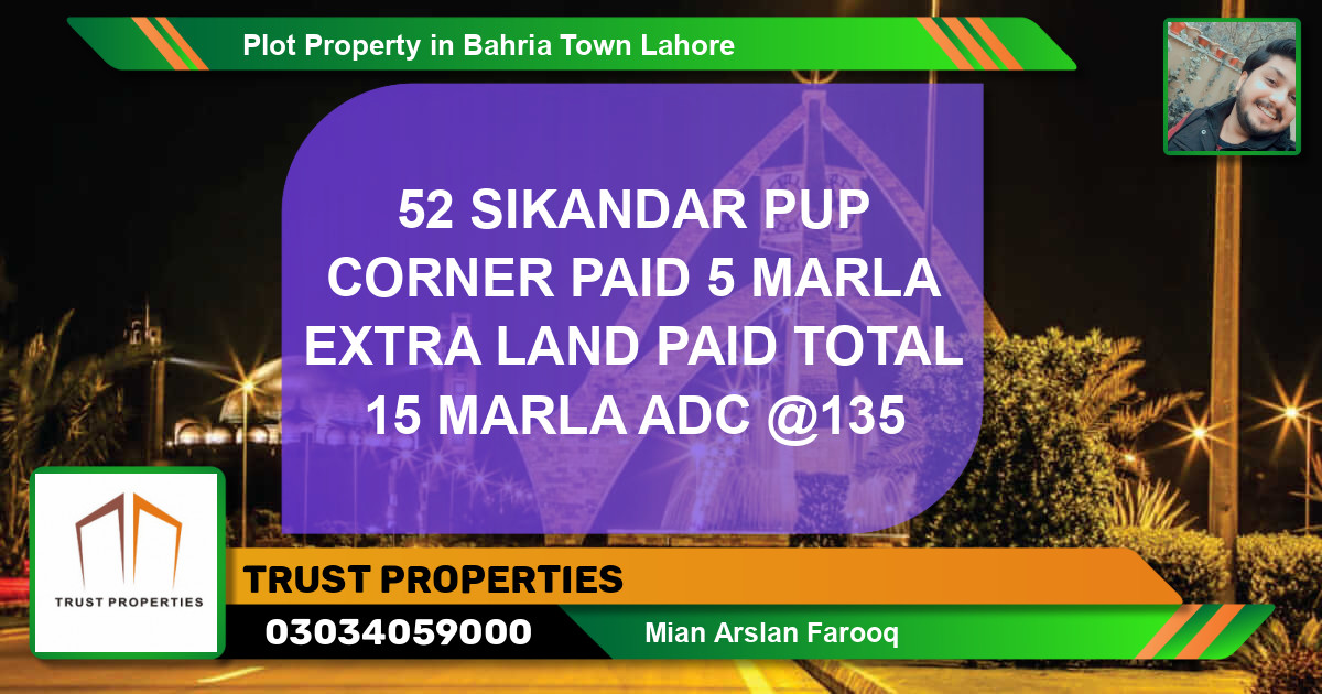 Residential Plot for Sale in Bahria Town, Lahore - (BP-63111)