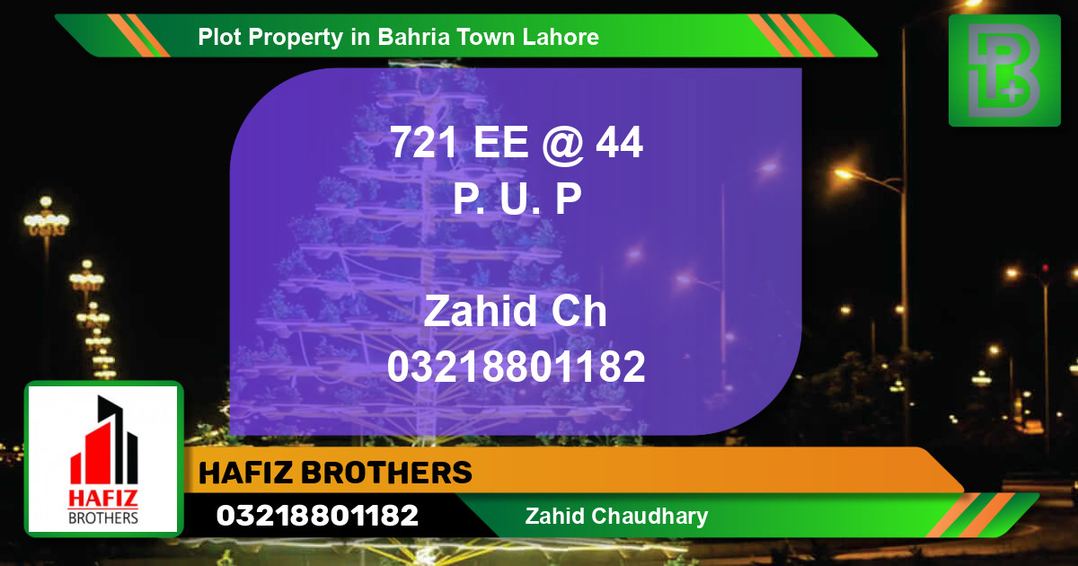 Residential Plot for Sale in Bahria Town, Lahore - (BP-63133)