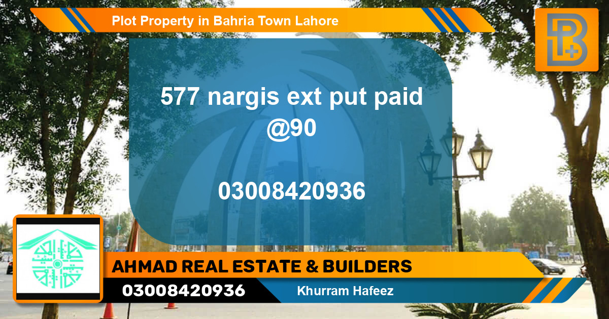 Residential Plot for Sale in Bahria Town, Lahore - (BP-63187)