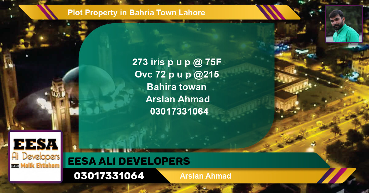 Residential Plot for Sale in Bahria Town, Lahore - (BP-63211)