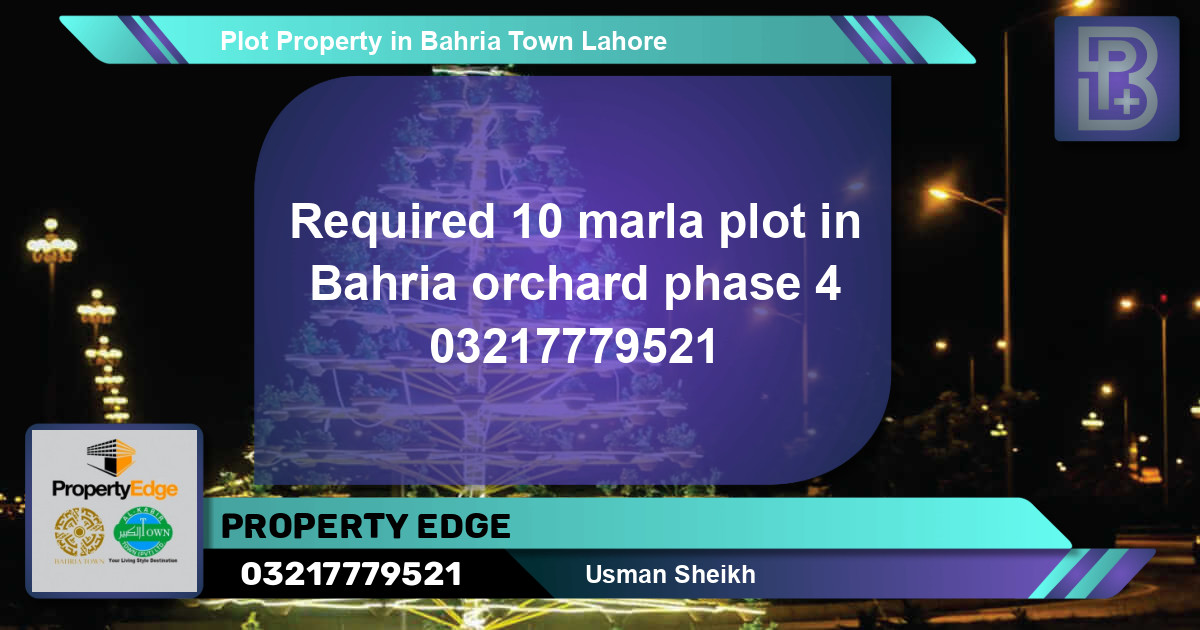 Residential Plot for Sale in Bahria Town, Lahore - (BP-63243)