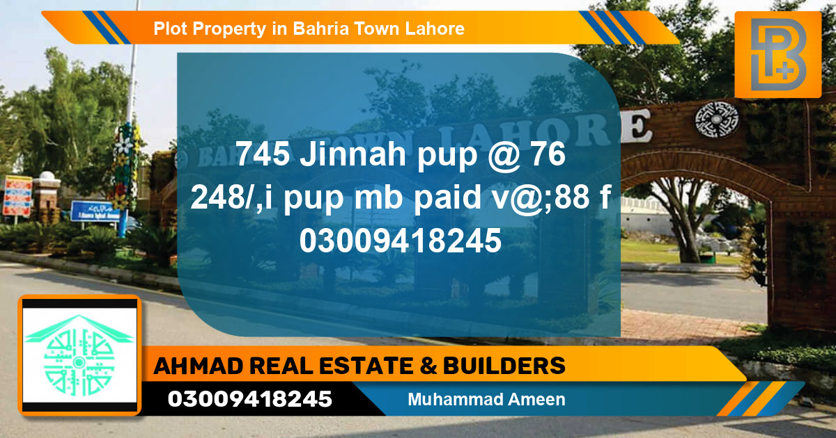 Residential Plot for Sale in Bahria Town, Lahore - (BP-63282)
