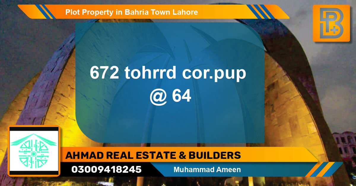 Residential Plot for Sale in Bahria Town, Lahore - (BP-63283)