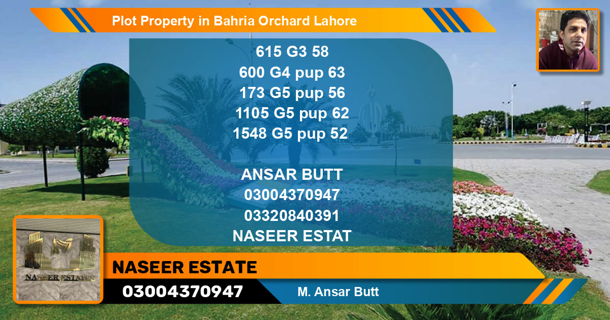 Residential Plot for Sale in Bahria Orchard, Lahore - (BP-63299)