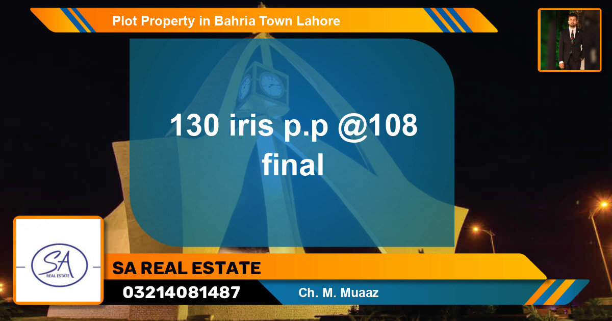 Residential Plot for Sale in Bahria Town, Lahore - (BP-63308)