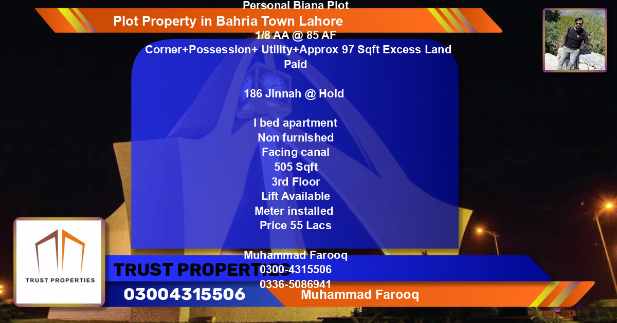 Residential Plot for Sale in Bahria Town, Lahore - (BP-63336)