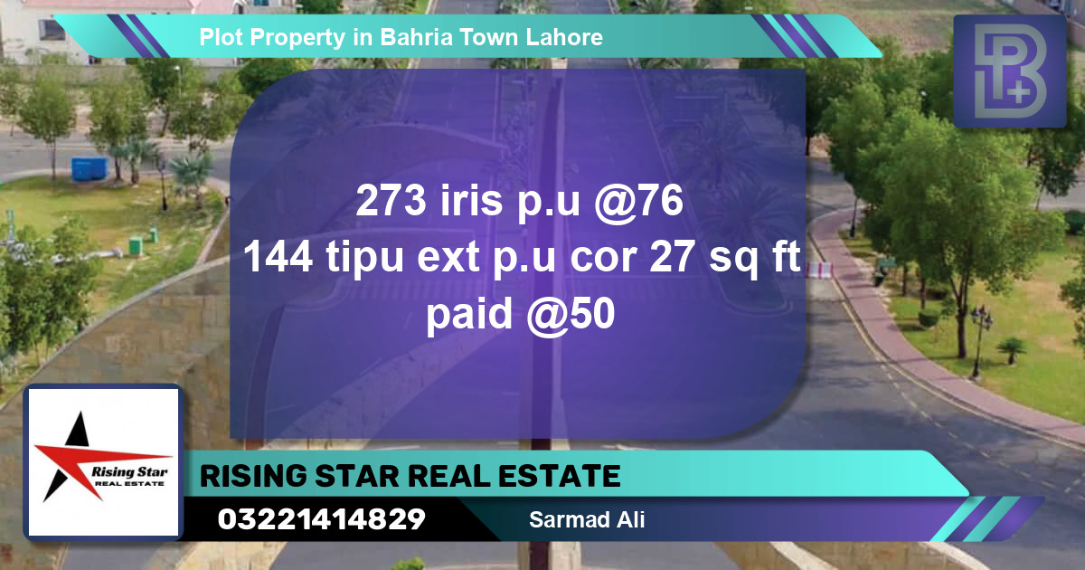 Residential Plot for Sale in Bahria Town, Lahore - (BP-63350)