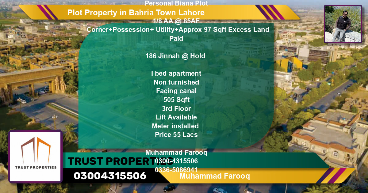 Residential Plot for Sale in Bahria Town, Lahore - (BP-63433)