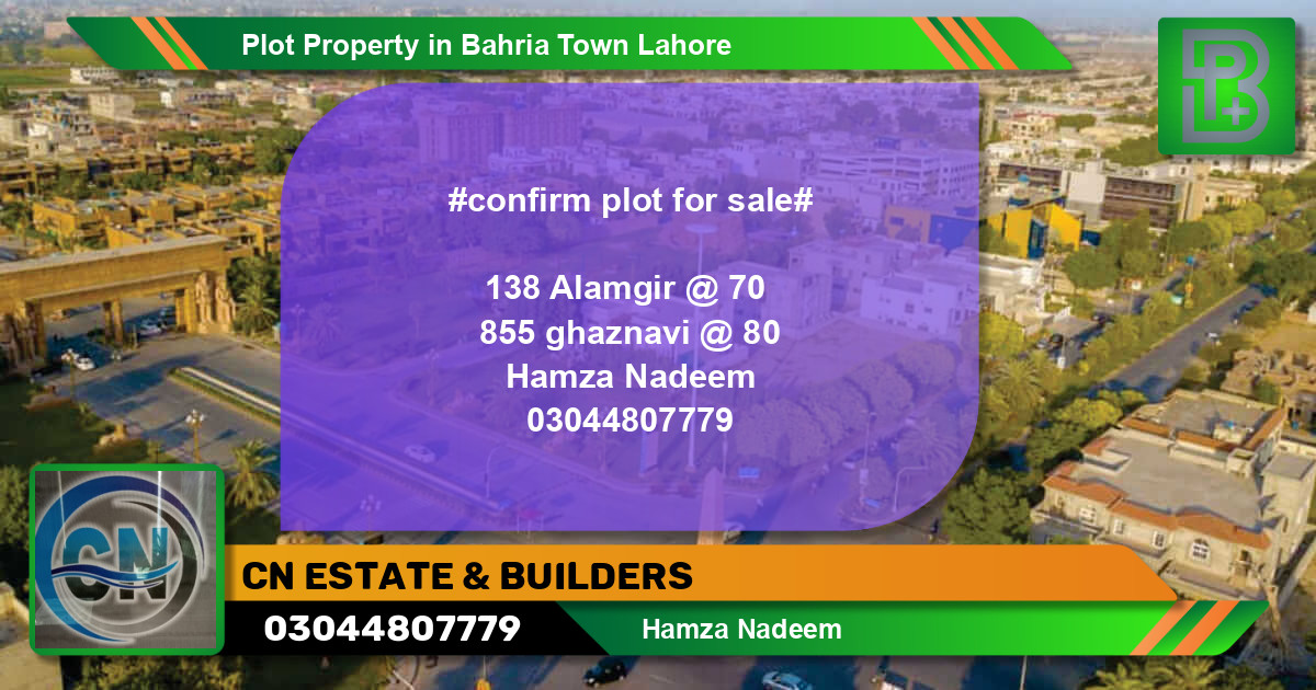 Residential Plot for Sale in Bahria Town, Lahore - (BP-63448)