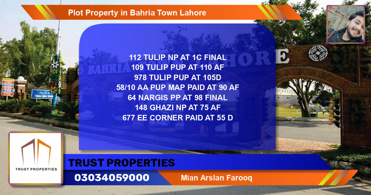Residential Plot for Sale in Bahria Town, Lahore - (BP-63453)