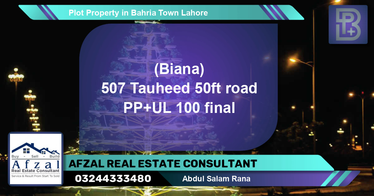 Residential Plot for Sale in Bahria Town, Lahore - (BP-63475)