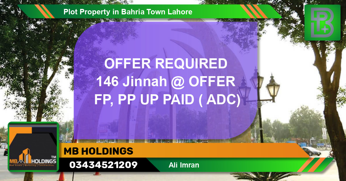 Residential Plot for Sale in Bahria Town, Lahore - (BP-63521)