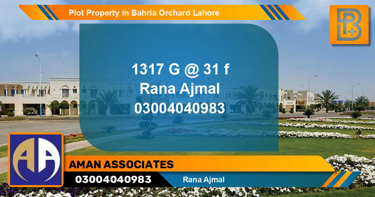 Residential Plot for Sale in Bahria Orchard, Lahore - (BP-63527)