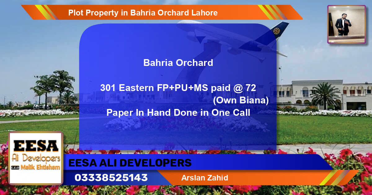 Residential Plot for Sale in Bahria Orchard, Lahore - (BP-63540)