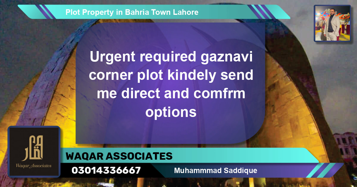 Residential Plot for Sale in Bahria Town, Lahore - (BP-63546)