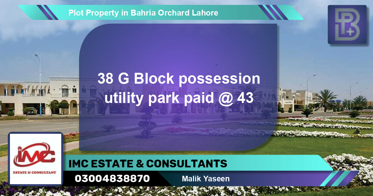 Residential Plot for Sale in Bahria Orchard, Lahore - (BP-63569)