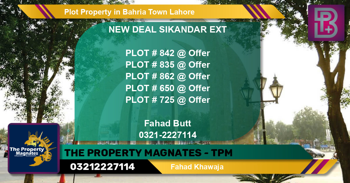 Residential Plot for Sale in Bahria Town, Lahore - (BP-63578)