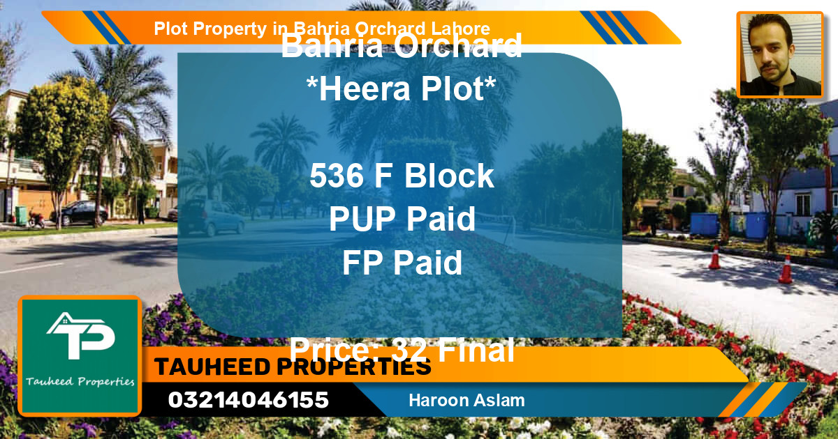 Residential Plot for Sale in Bahria Orchard, Lahore - (BP-63622)