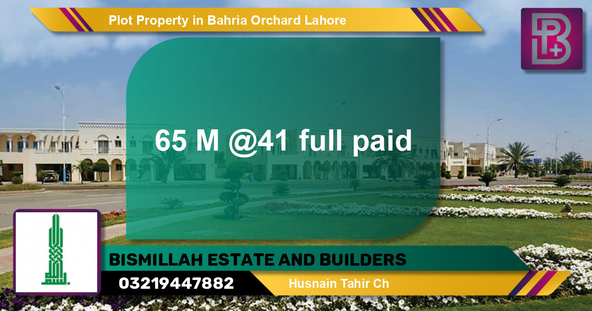 Residential Plot for Sale in Bahria Orchard, Lahore - (BP-63671)