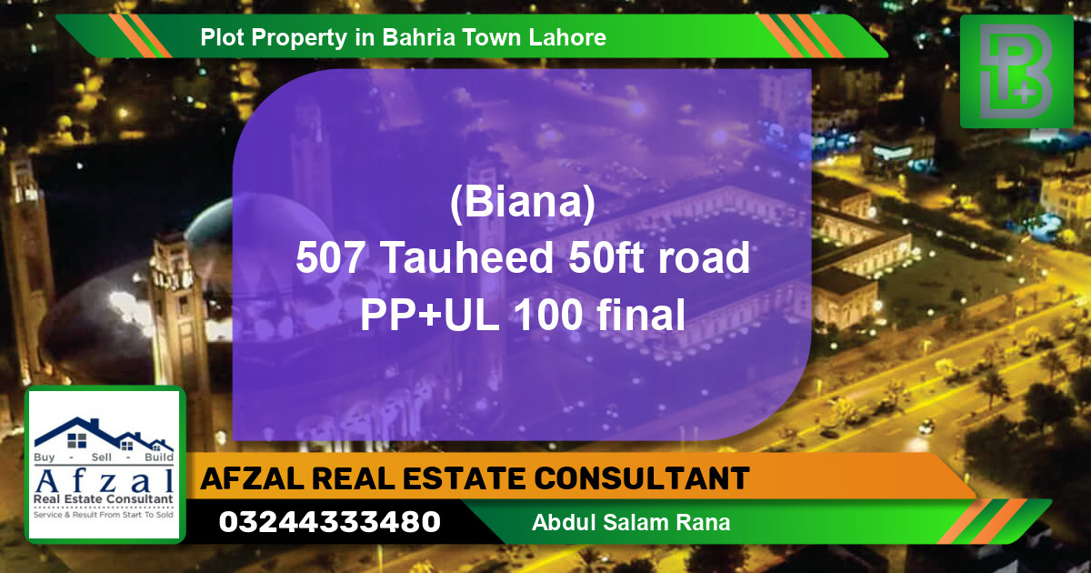 Residential Plot for Sale in Bahria Town, Lahore - (BP-63673)