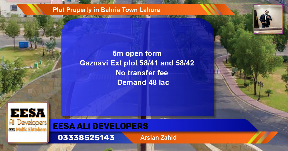 Residential Plot for Sale in Bahria Town, Lahore - (BP-63691)