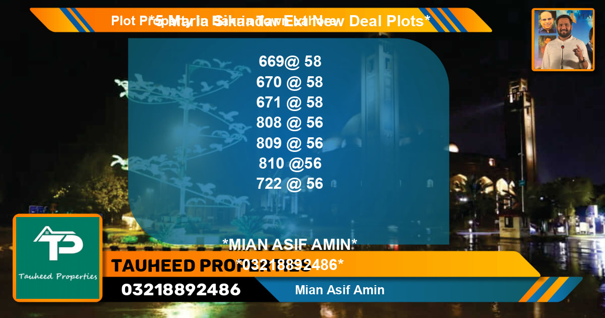 Residential Plot for Sale in Bahria Town, Lahore - (BP-63700)