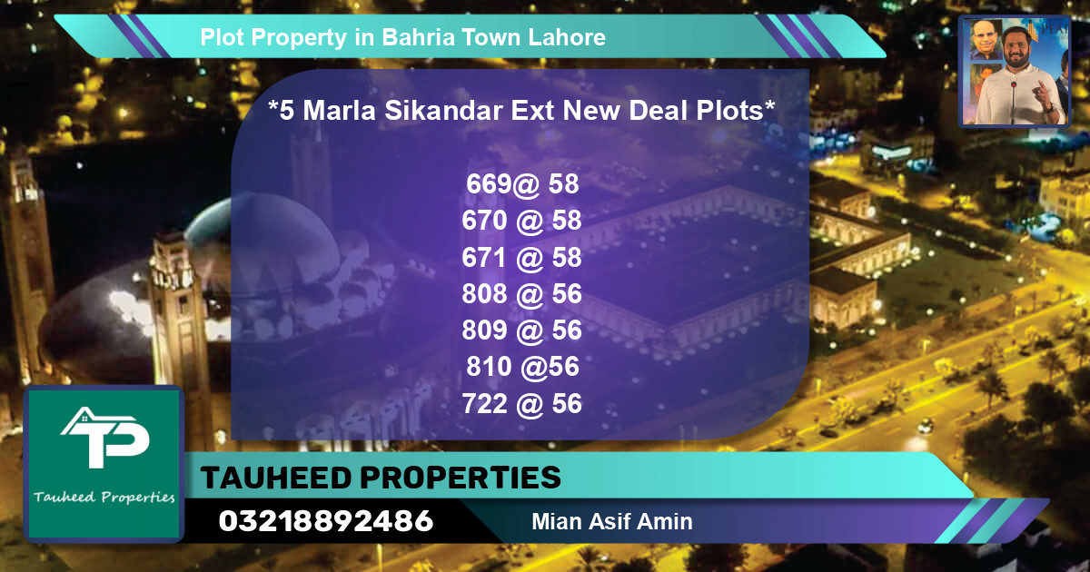 Residential Plot for Sale in Bahria Town, Lahore - (BP-63701)