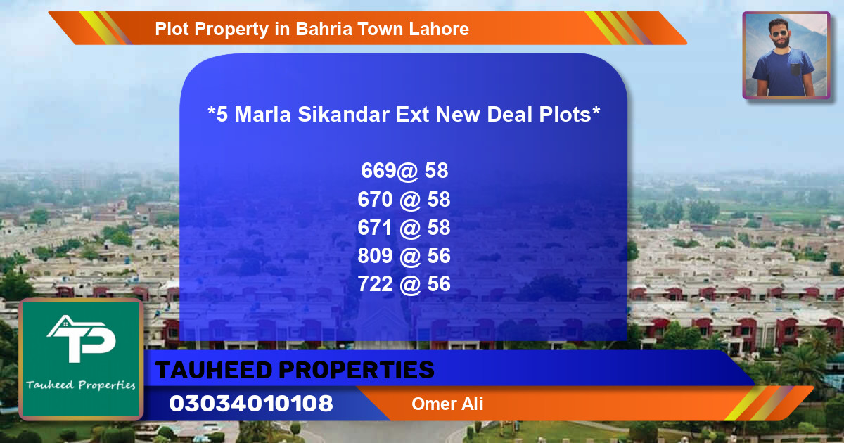 Residential Plot for Sale in Bahria Town, Lahore - (BP-63707)