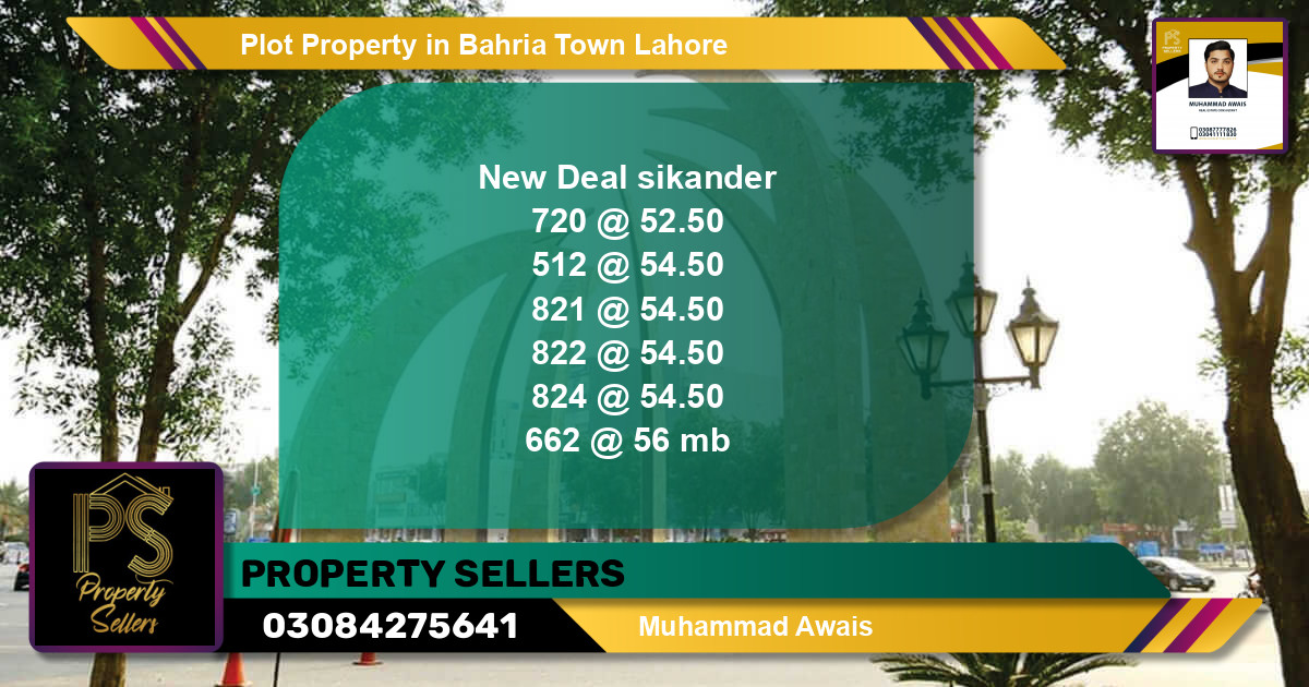 Residential Plot for Sale in Bahria Town, Lahore - (BP-63725)