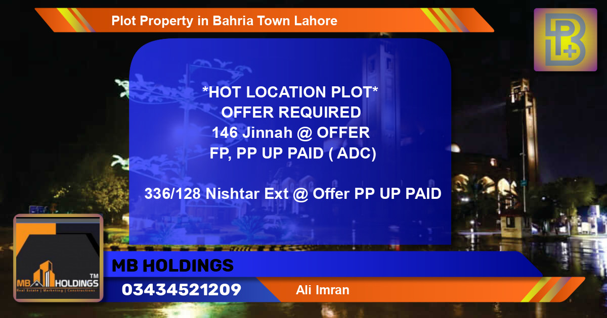 Residential Plot for Sale in Bahria Town, Lahore - (BP-63740)
