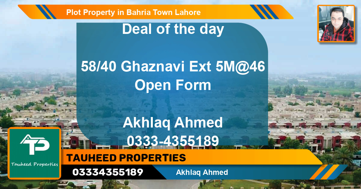 Residential Plot for Sale in Bahria Town, Lahore - (BP-63757)