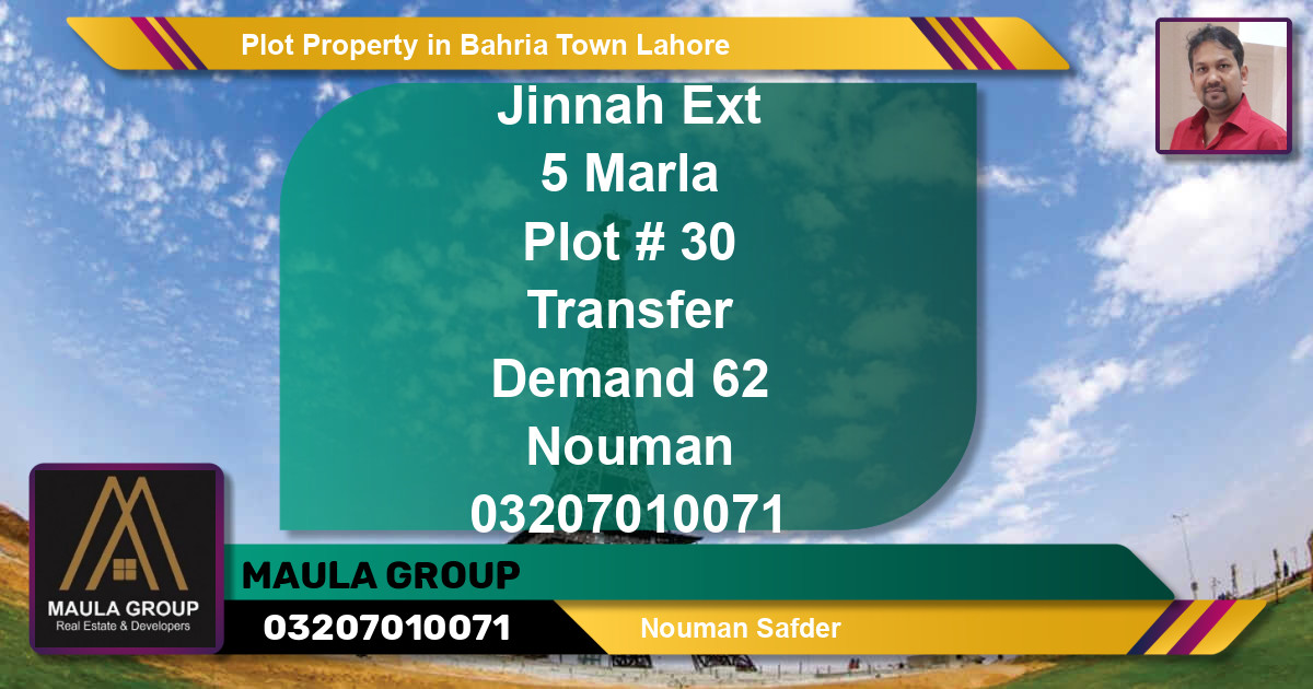 Residential Plot for Sale in Bahria Town, Lahore - (BP-63767)