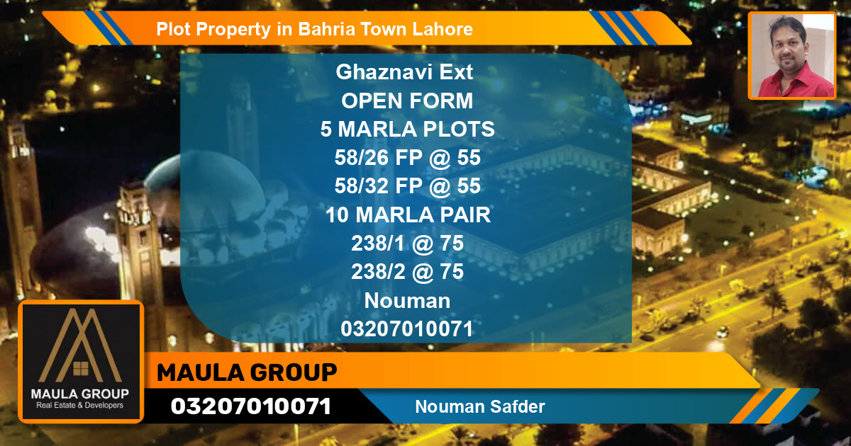 Residential Plot for Sale in Bahria Town, Lahore - (BP-63770)