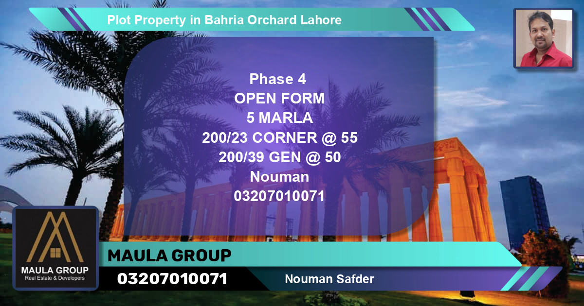 Residential Plot for Sale in Bahria Orchard, Lahore - (BP-63771)