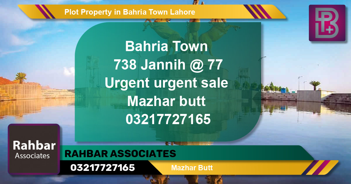 Residential Plot for Sale in Bahria Town, Lahore - (BP-63781)