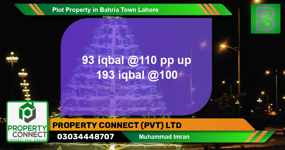 Residential Plot for Sale in Bahria Town, Lahore - (BP-63838)