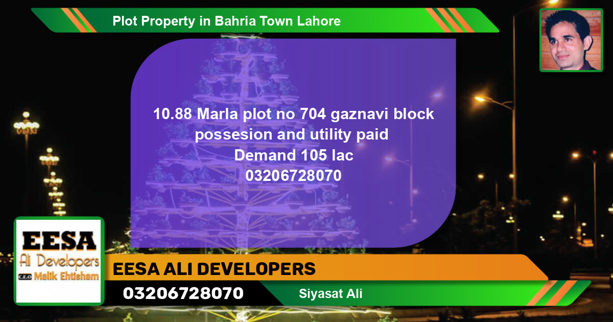 Residential Plot for Sale in Bahria Town, Lahore - (BP-63908)