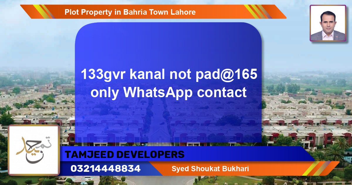 Residential Plot for Sale in Bahria Town, Lahore - (BP-63945)