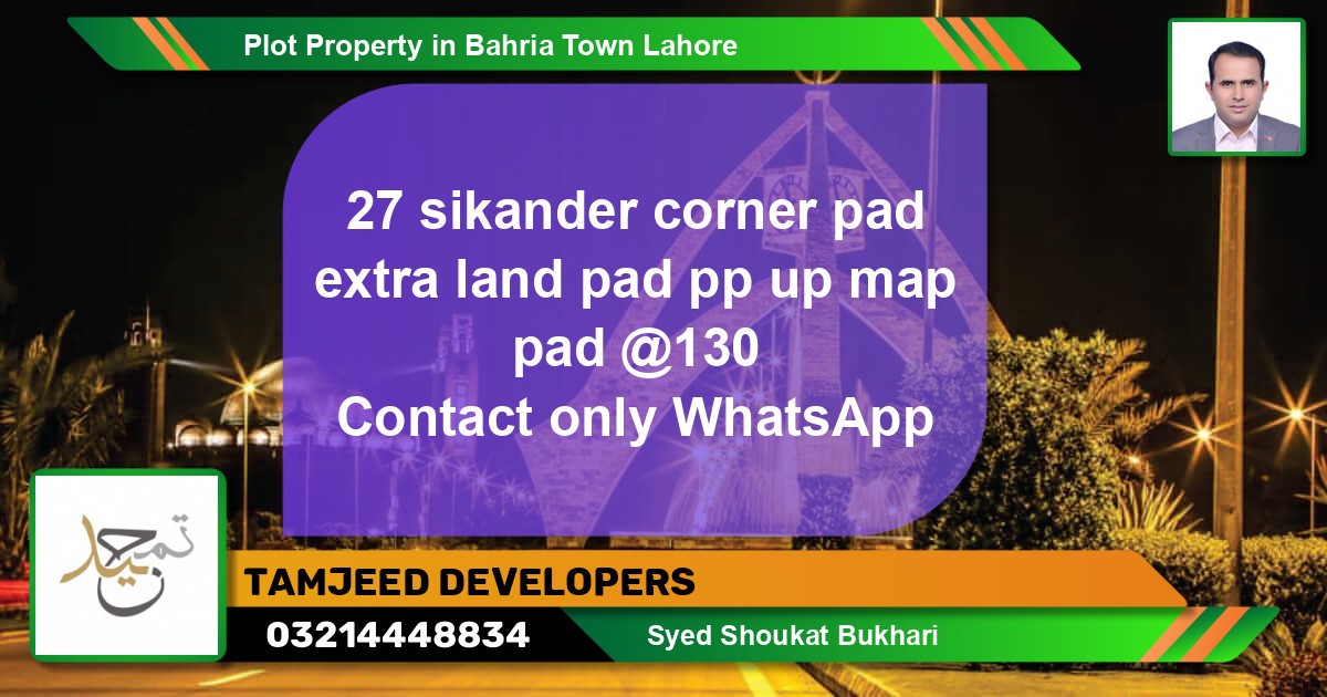 Residential Plot for Sale in Bahria Town, Lahore - (BP-63946)