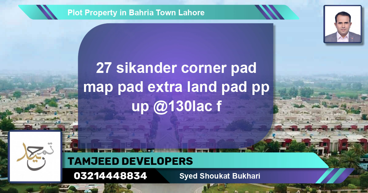 Residential Plot for Sale in Bahria Town, Lahore - (BP-64008)