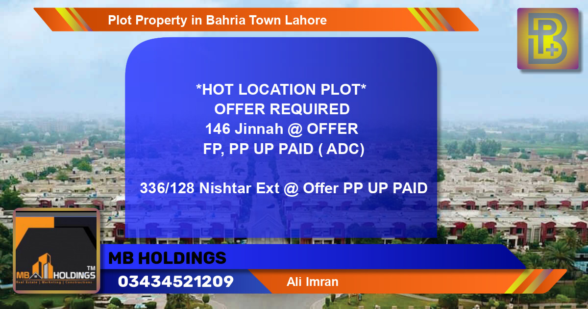 Residential Plot for Sale in Bahria Town, Lahore - (BP-64012)