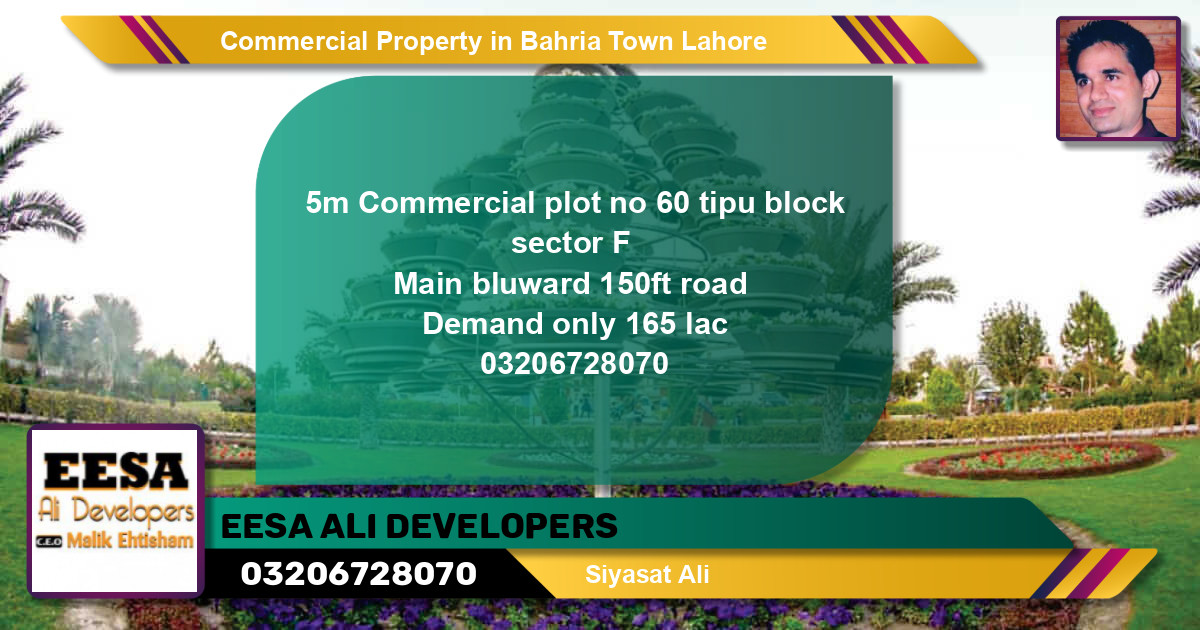Commercial Property for Sale in Bahria Town, Lahore - (BP-64044)