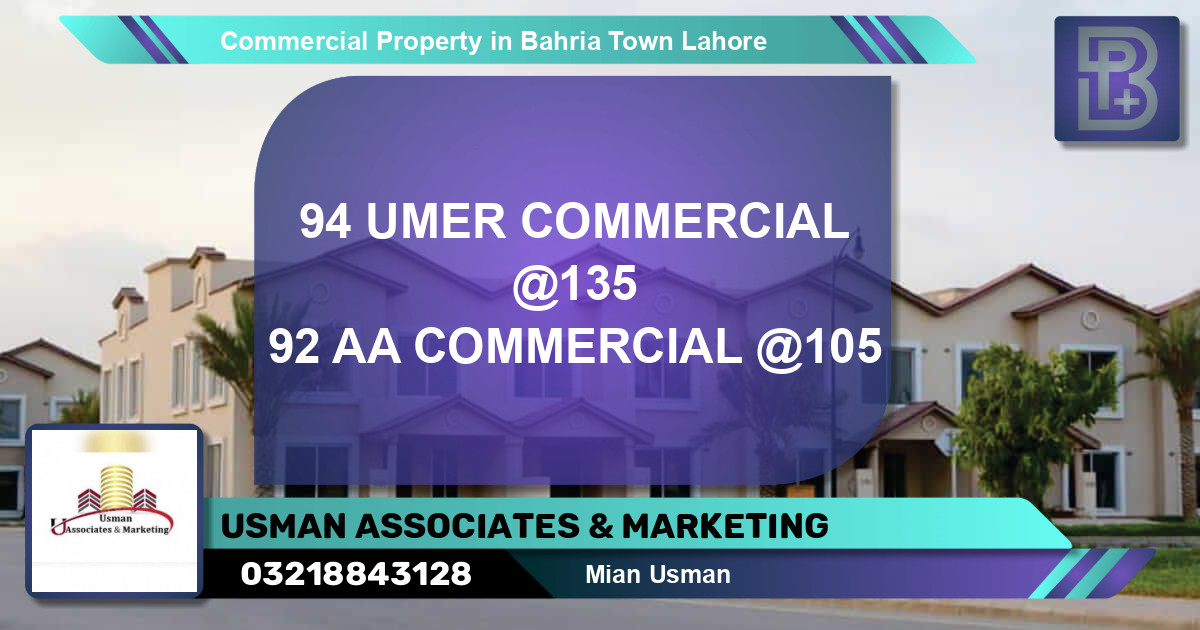 Commercial Property for Sale in Bahria Town, Lahore - (BP-64049)