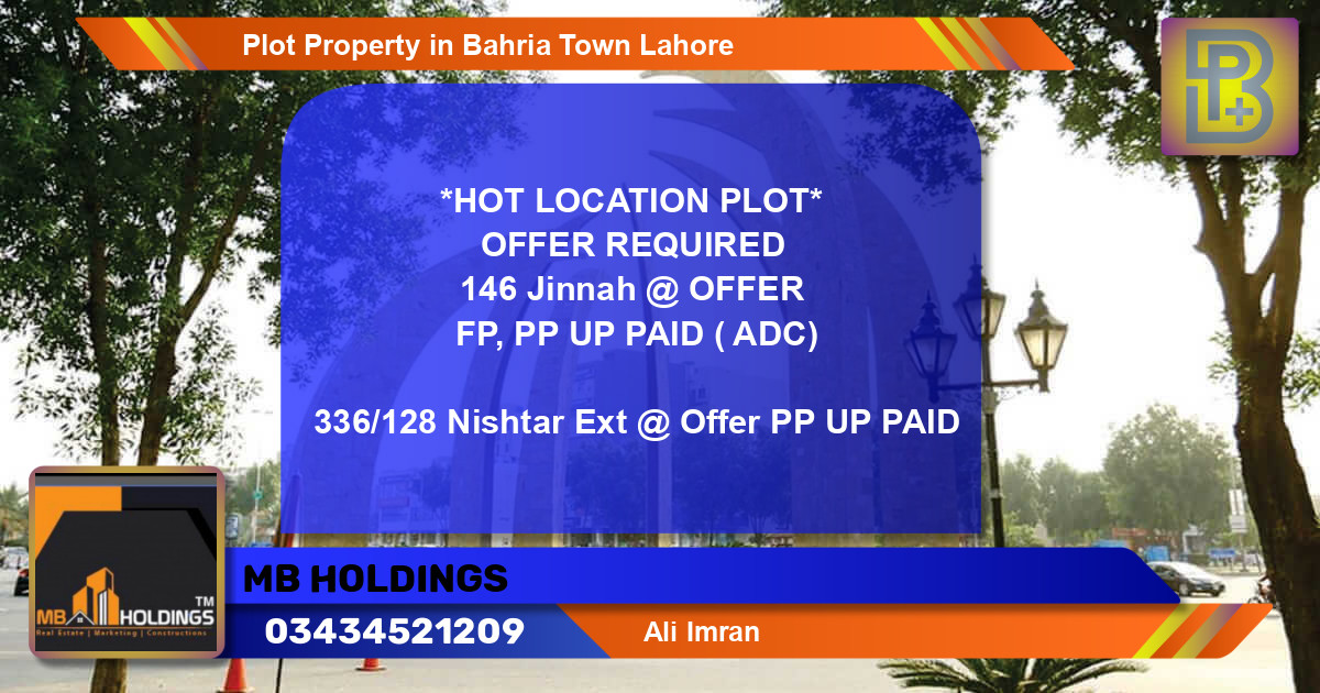 Residential Plot for Sale in Bahria Town, Lahore - (BP-64054)