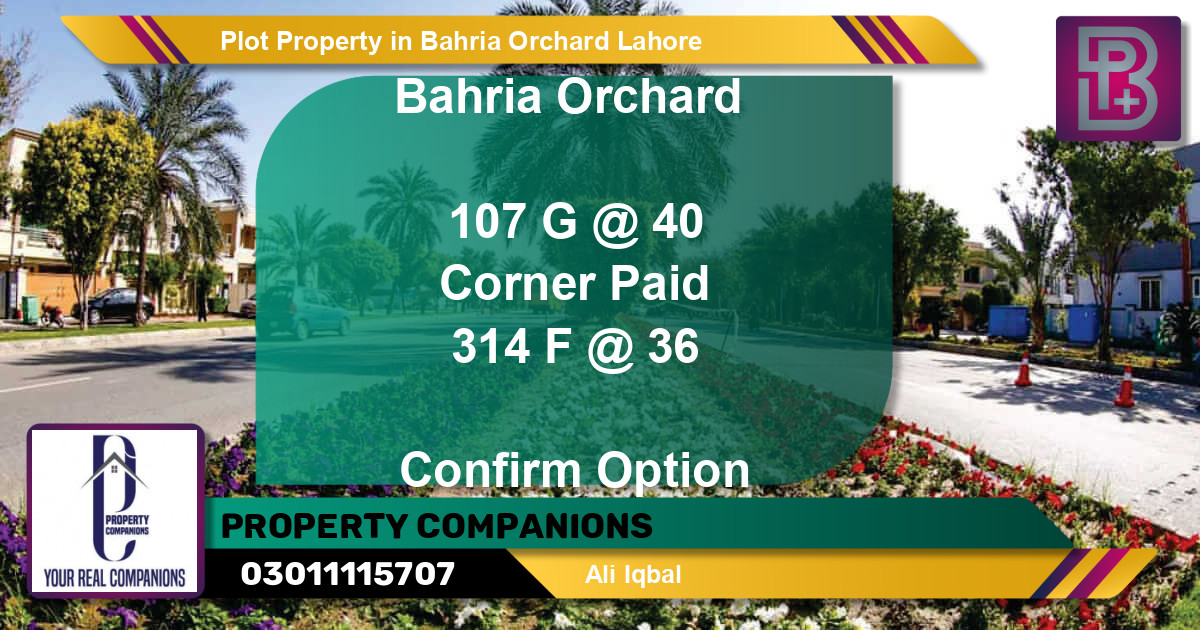 Residential Plot for Sale in Bahria Orchard, Lahore - (BP-64071)