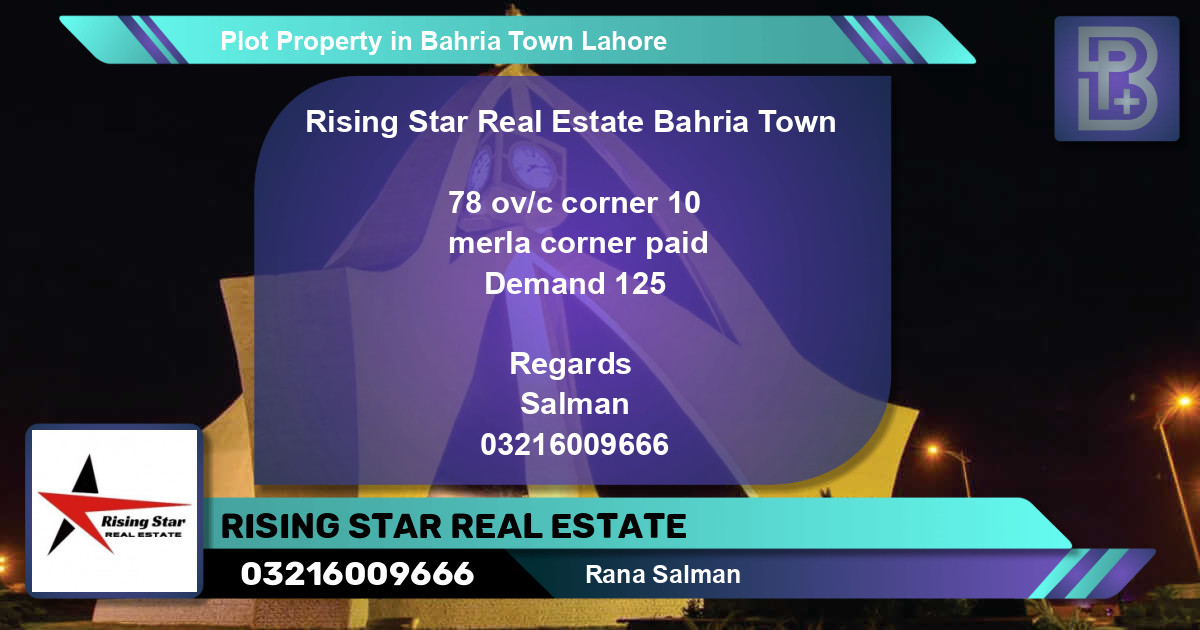 Residential Plot for Sale in Bahria Town, Lahore - (BP-64101)